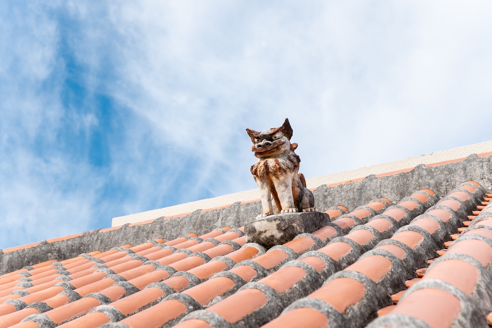 THE GARDEN Biseの屋根のシーサー